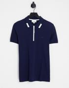 Lacoste Logo Polo Shirt In Navy-blue