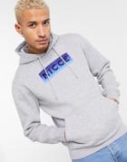 Nicce Alto Ombre Logo Hoodie In Gray-grey