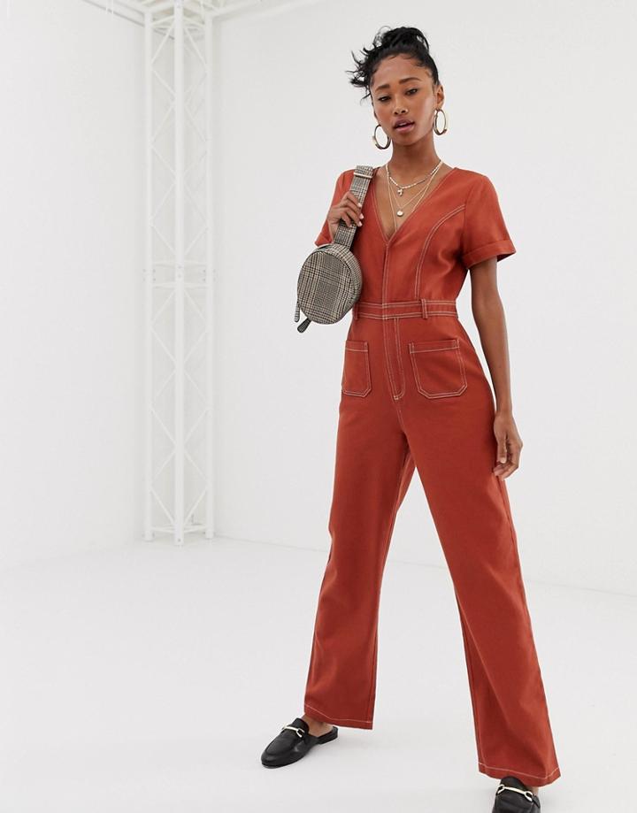 Emory Park Boiler Jumpsuit-red