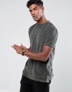 Zeffer Oversized Velour T-shirt - Gray