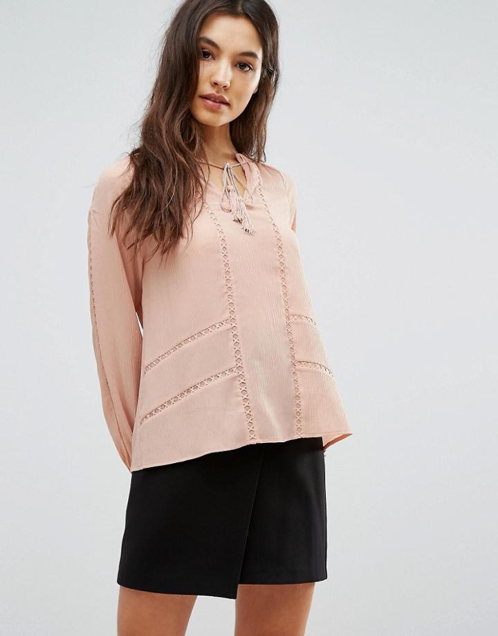 Greylin Trina Pleated Blouse - Pink