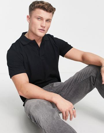 Selected Homme Polo In Black