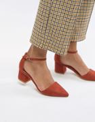 Truffle Collection Pointed Mid Heels - Red