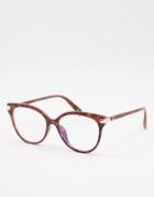Jeepers Peepers Womens Round Clear Lens Glasses In Tort-brown