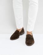 Dune Penny Loafers In Brown Suede - Brown