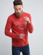 Jack & Jones Vintage Sweatshirt With Washed Graphic - Red
