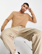 Abercrombie & Fitch Knitted Sweater In Brown