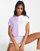 Noisy May Alex Spliced Crop Top In Purple
