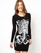 Brave Soul Skeleton Dress - Black