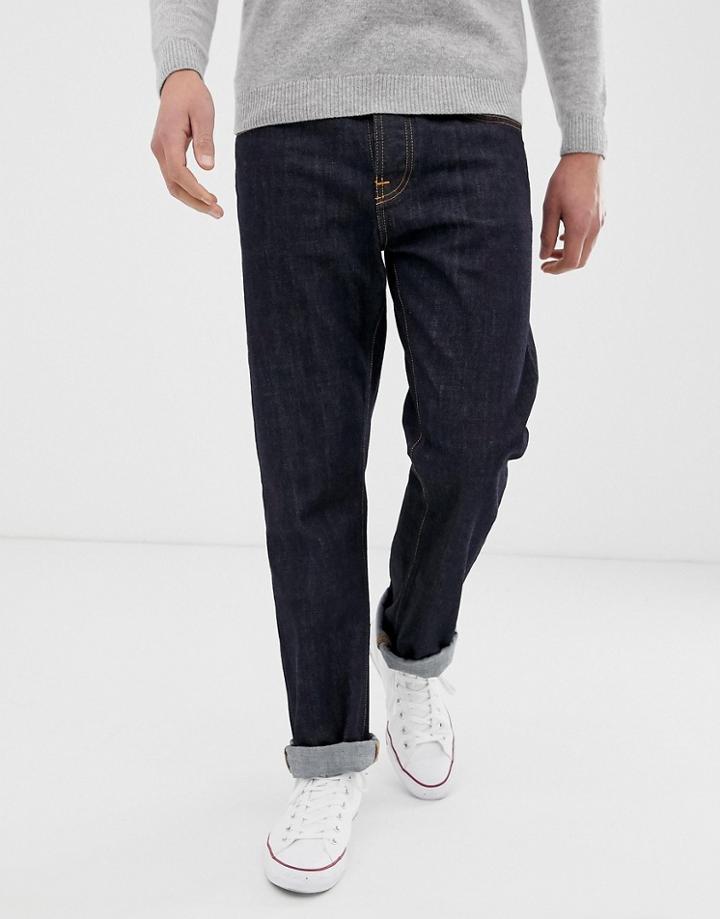 Nudie Jeans Co Sleepy Sixten Loose Tapered Jeans In Rinsed Blue - Blue