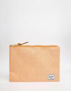 Herschel Supply Co Network Large Pouch In Nectarine Crosshatch - Nectarine Crosshatch