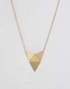 Pieces Bali Triangle Necklace - Gold