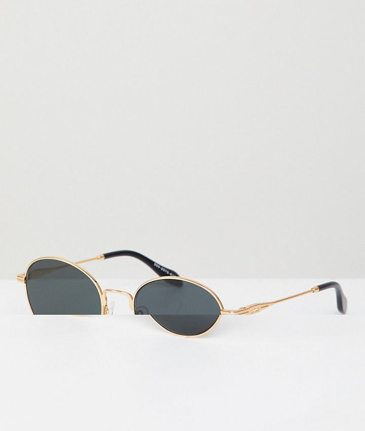Sonix Ace Round Sunglasses In Gold & Black - Gold
