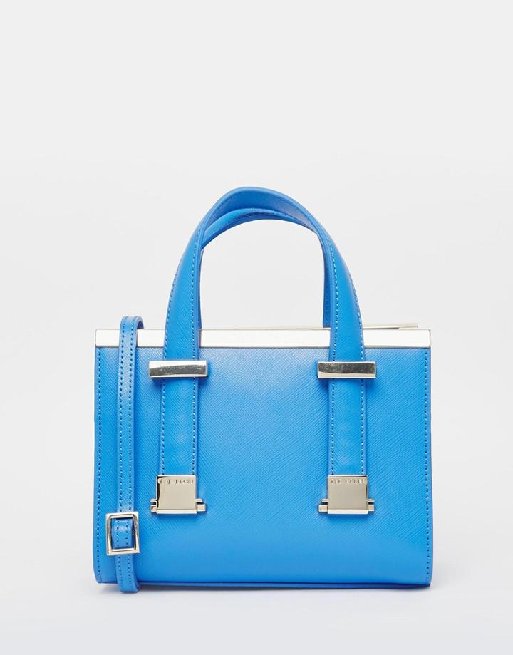Ted Baker Metal Bar Minature Tote - Light Blue