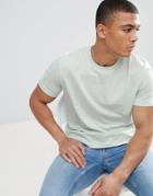 Asos Design Boxy Fit T-shirt In Light Green - Green