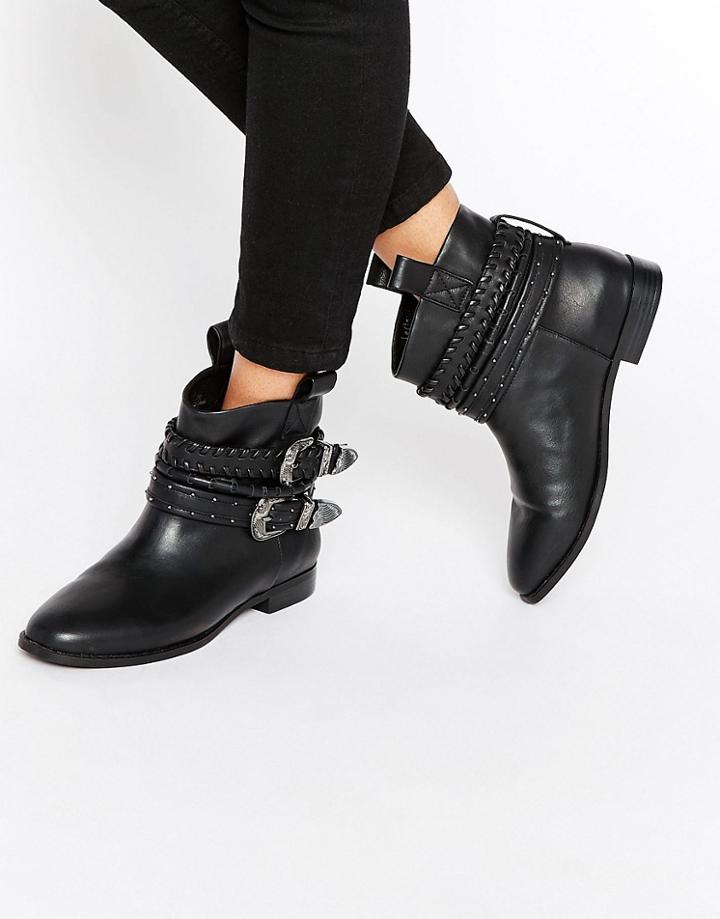 Asos Alar Western Pull On Boots - Black