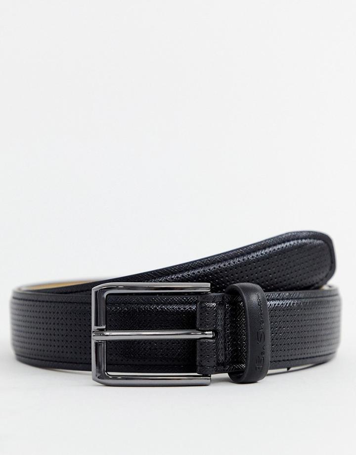 Ben Sherman Textured Belt In Black