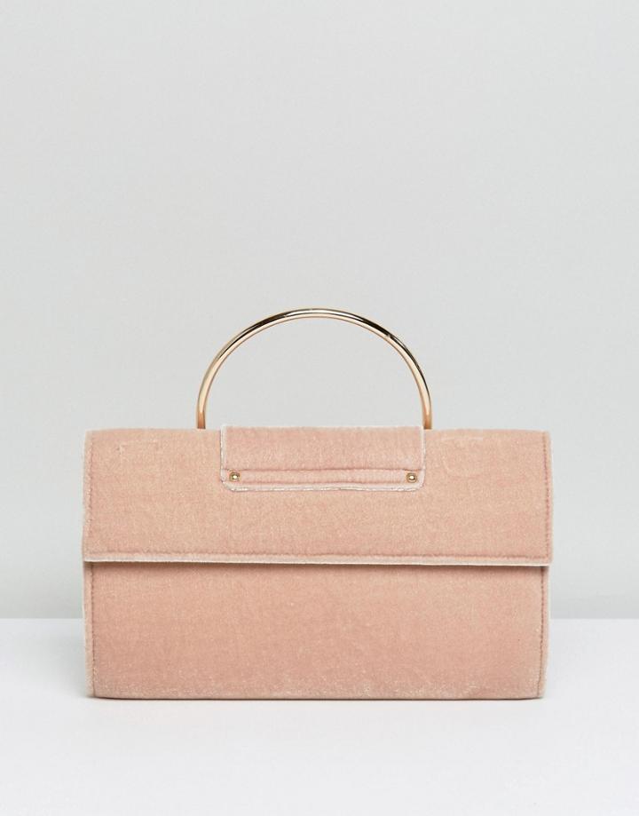 Miss Selfridge Fold Over Metal Clutch - Multi