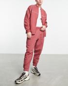 Asos Design Oversized Sweatpants In Red - Part Of A Set