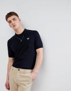 Fred Perry Reissues Raglan Knitted Polo In Navy - Navy