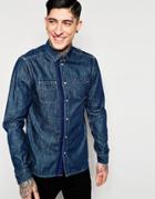 Scotch & Soda Japanese Inspired Workwear Shirt - Navy