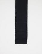 French Connection Plain Knit Tie In Black