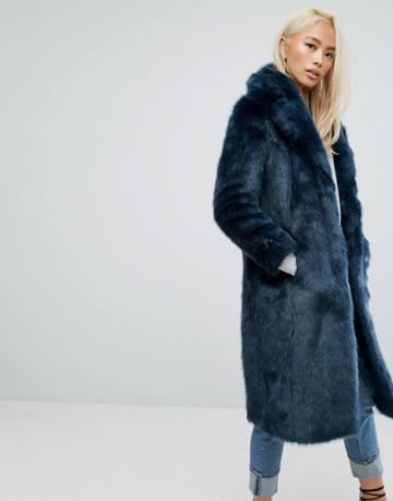 Jakke Maxi Faux Fur Coat - Green