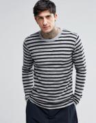 Minimum Striped Long Sleeve T-shirt - Gray