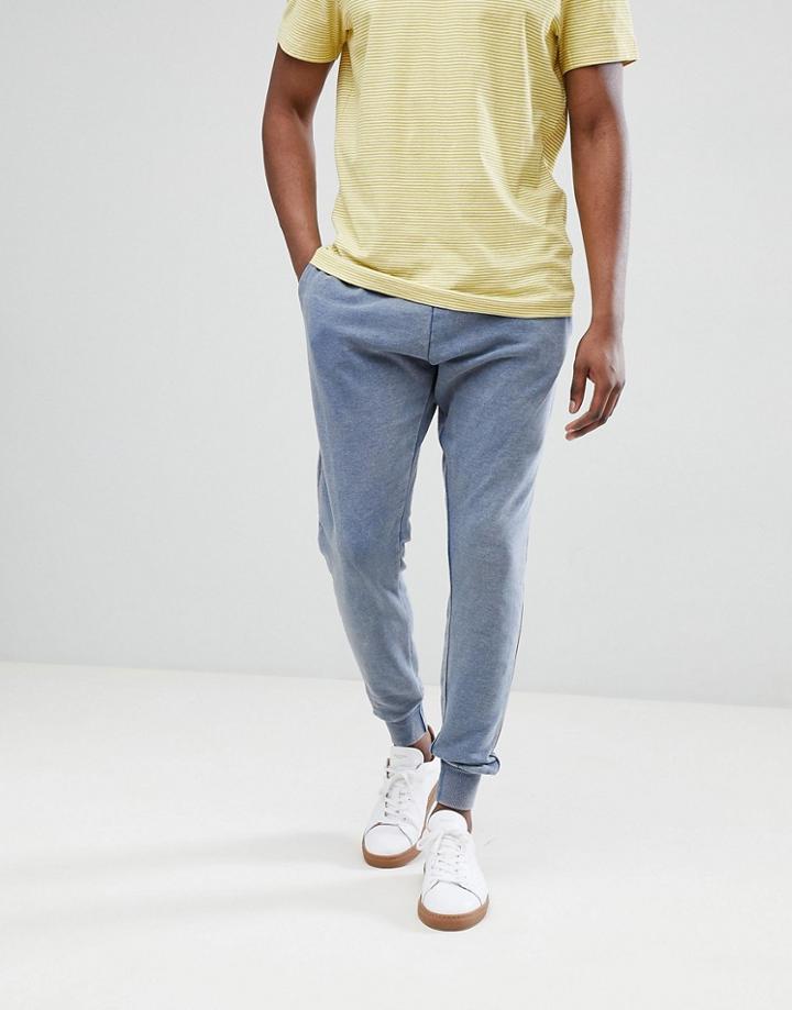 Brave Soul Washed Out Joggers - Blue