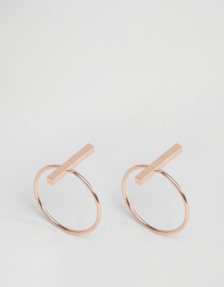 Nylon 2 Pack Bar Rings - Gold