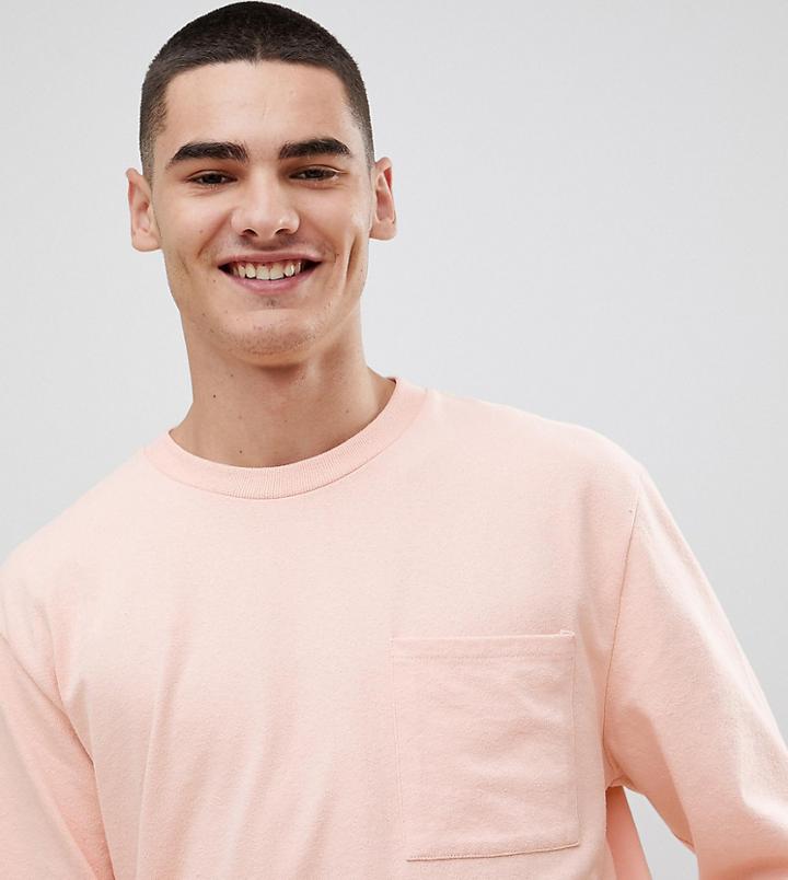 Noak Long Sleeve T-shirt In Textured Jersey - Pink
