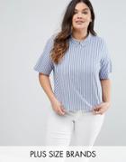 Junarose Short Sleeve Striped Shirt - Multi