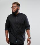 Duke Plus Long Sleeved Smart Shirt In Black - Black