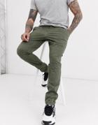 Only & Sons Skinny Fit Chinos In Khaki-green