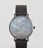 Reclaimed Vintage Inspired Utility Marble Mesh Watch In Black Exclusive To Asos - Black