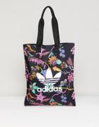 Adidas Originals Floral Print Reversible Tote Bag - Black