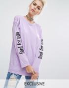 Adolescent Clothing Valentines Oversized Fool For You Long Sleeve Tee