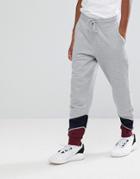 Asos Slim Jogger With Color Block Panels - Gray