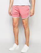 Asos Short Length Jersey Shorts In Pink - Pink