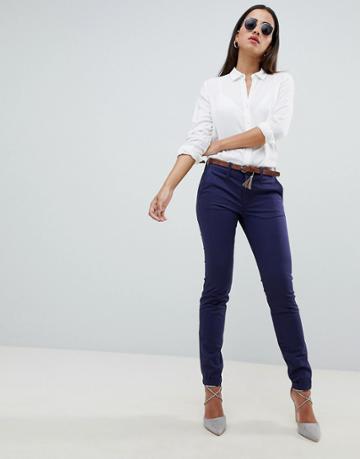 Salsa Colette Chino With Belt - Navy