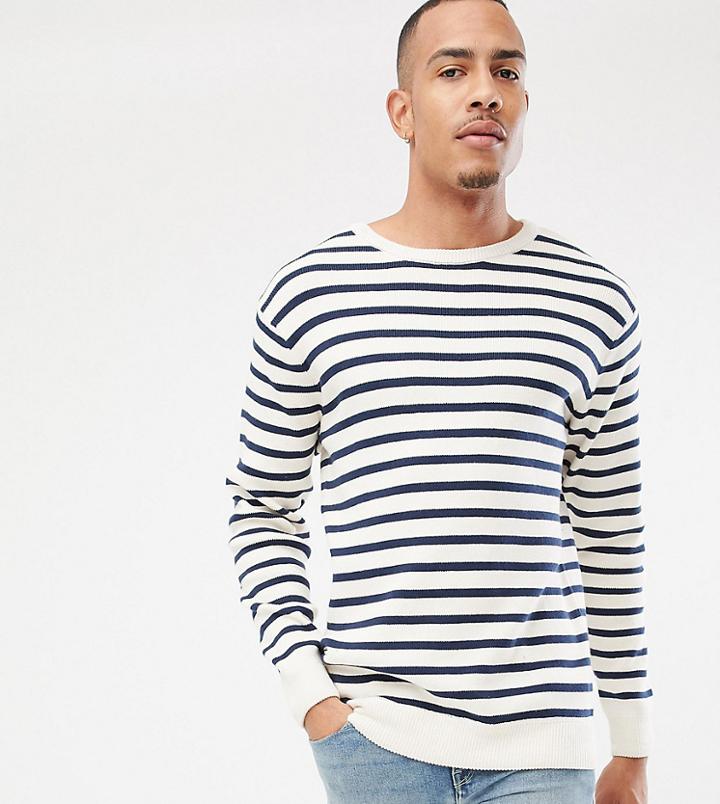 Jacamo Stripe Sweater In Cream - Cream