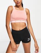 Puma Training Strong Square Neck Crop Top In Pink