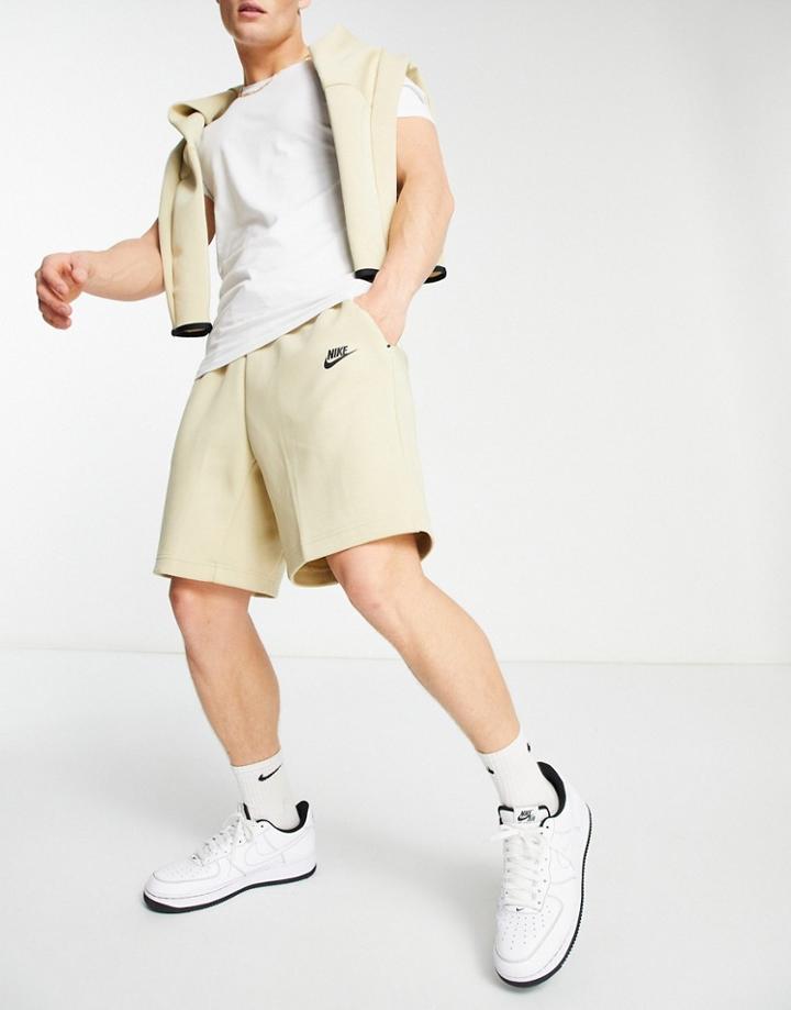 Nike Tech Fleece Shorts In Sand-neutral