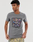 Love Moschino Bubble Box T-shirt - Gray