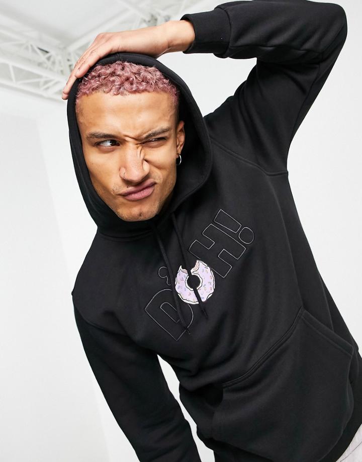 Adidas Originals X Simpsons 'doh' Hoodie In Black
