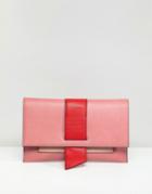 Asos Tab Detail Clutch Bag - Blue