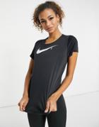Nike Running Swoosh T-shirt In Black