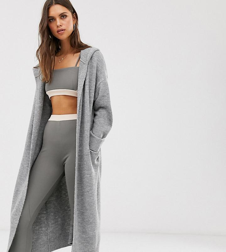 Micha Lounge Maxi Cardigan With Hood - Gray