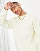 Nike Club Crew Neck Sweat In Cream-white