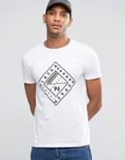 Asos T-shirt With Text Diamond Print - White
